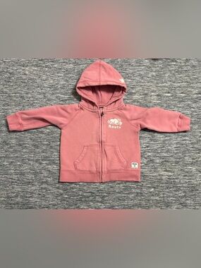 Roots Baby Zip Up Hooded Sweater Pink Size 18-24m